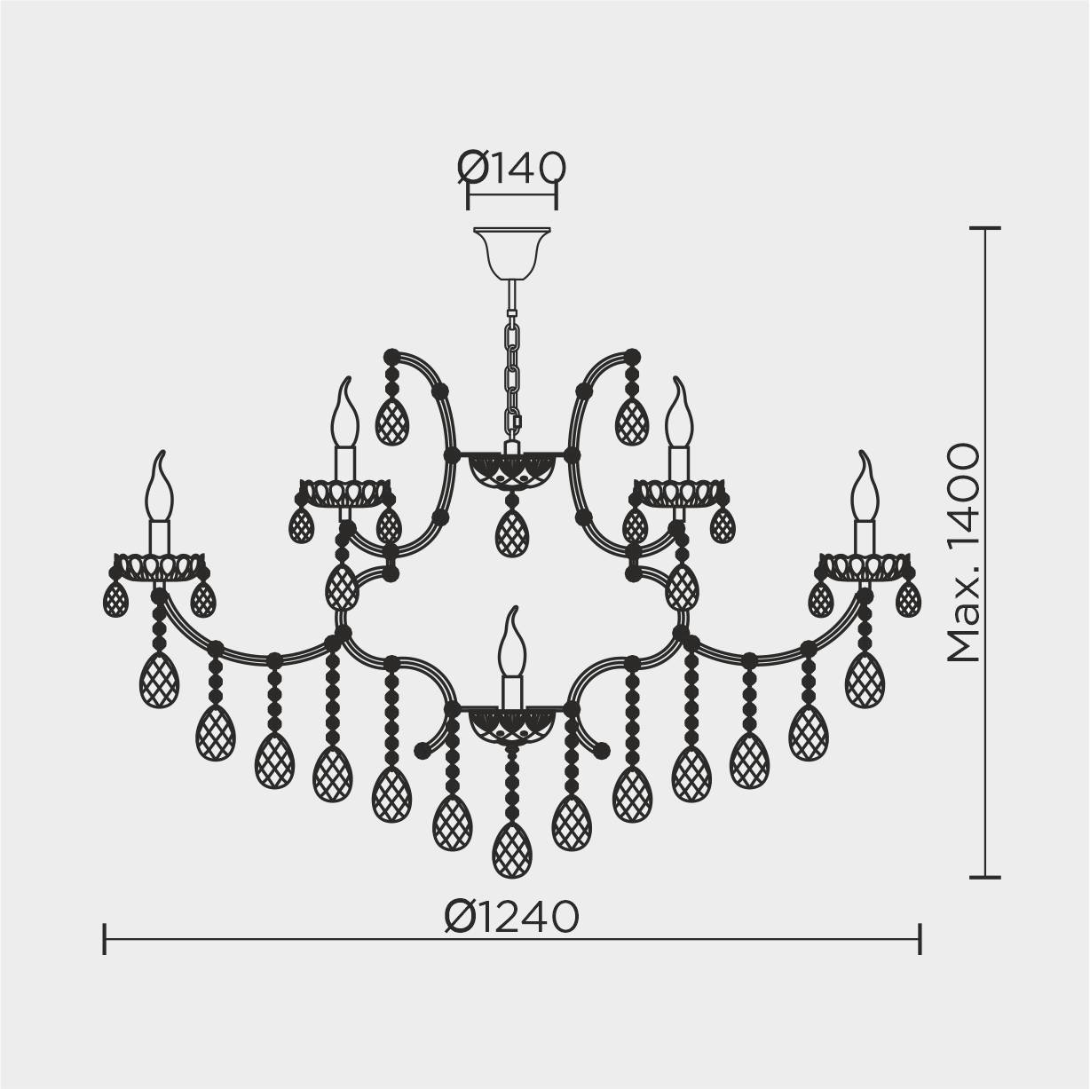 Подвесная люстра ML Modelux ML.7003.25P