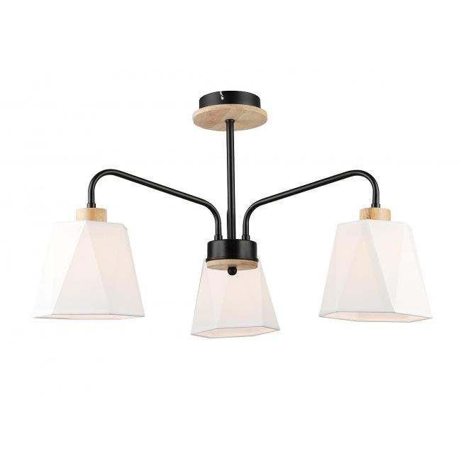 Потолочная люстра IMEX MD.5714-3-S-BK+WOOD