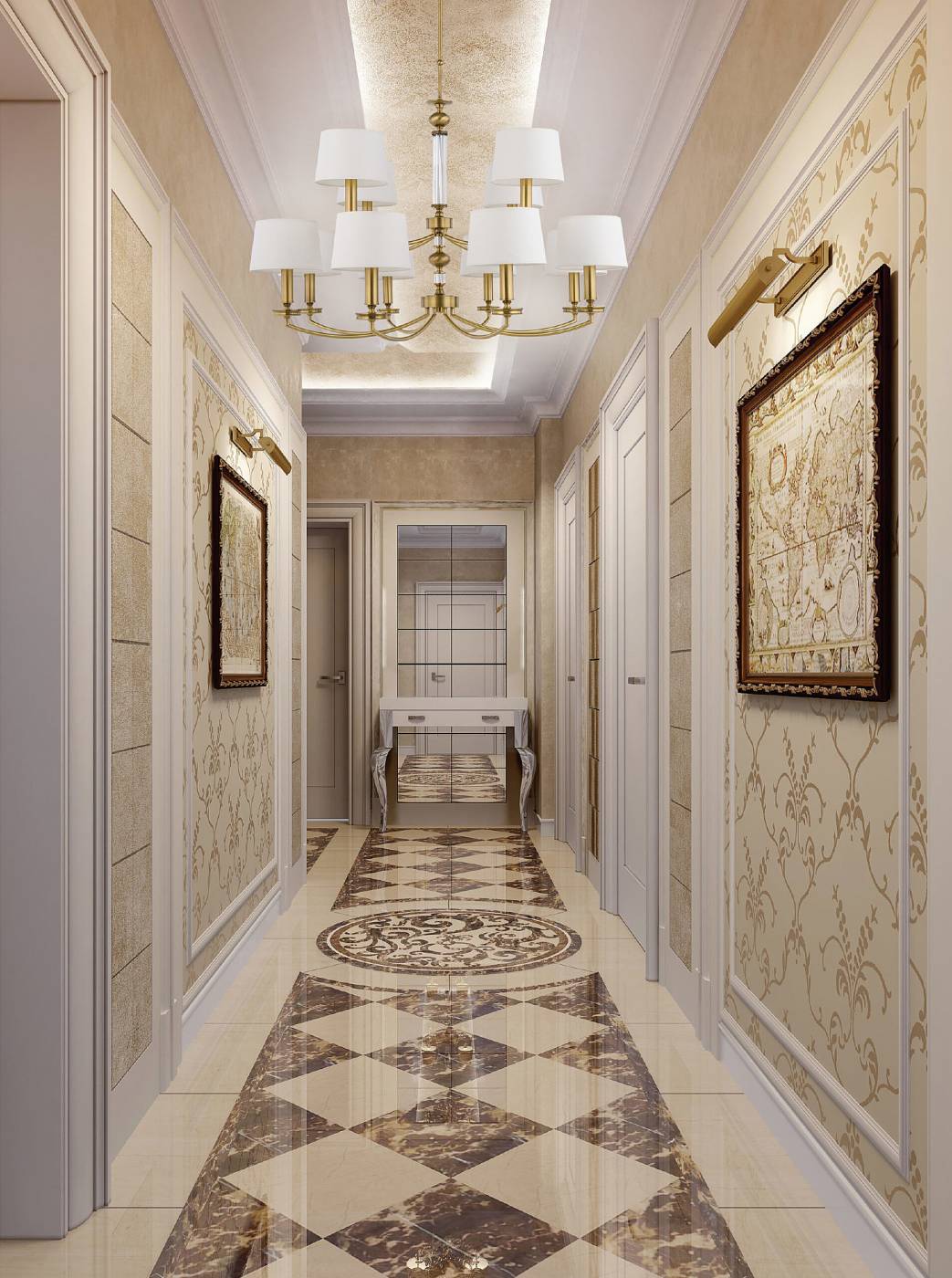 Люстра на штанге Kutek Rossano ROS-ZW-8+4(P/A)