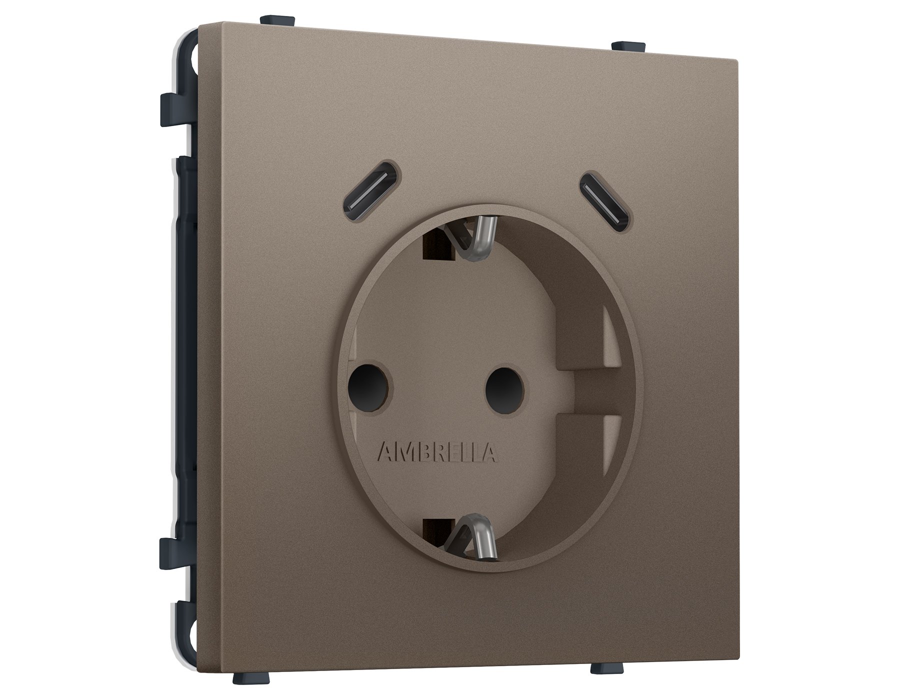 MS640510 MS640510 Комплект механизма электрической розетки SIGMA Темная бронза матовый 2USB С+C 20W (быст. зар.) с/з с/ш 16A-250V QUANT PRO (SP6405, PR165)