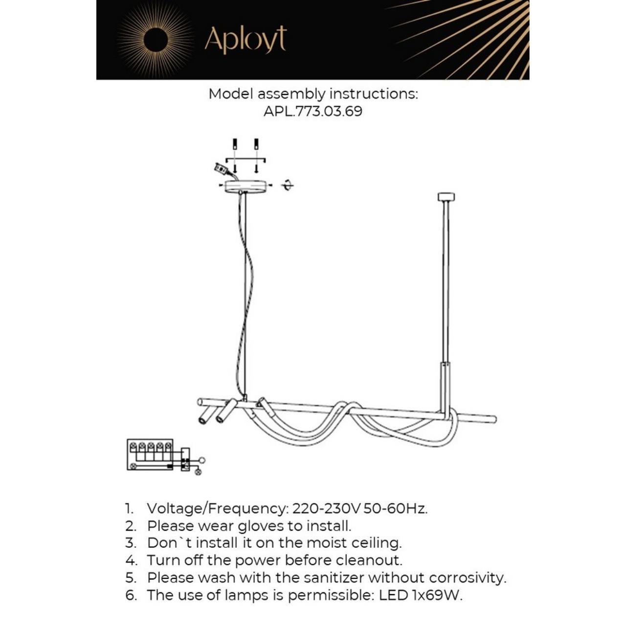 Светильник подвесной Aployt Sindrillon APL.773.03.69