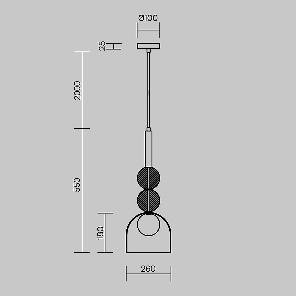 Светильник подвесной Freya Sunspot FR5482PL-01BS
