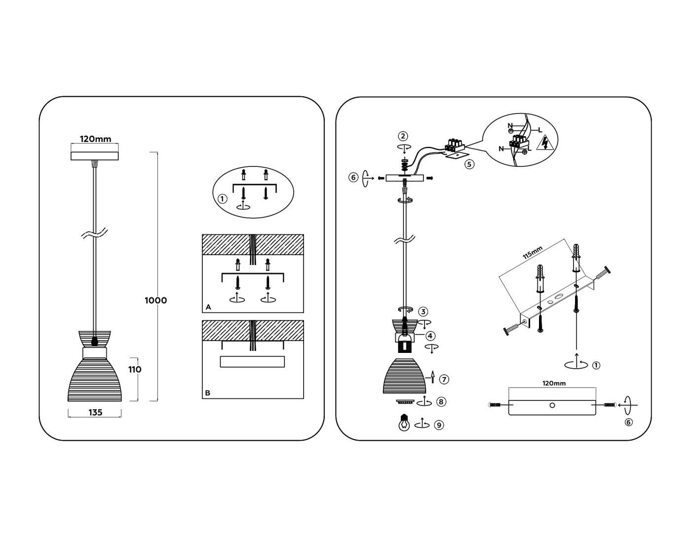 Светильник подвесной Ambrella Loft TR3403