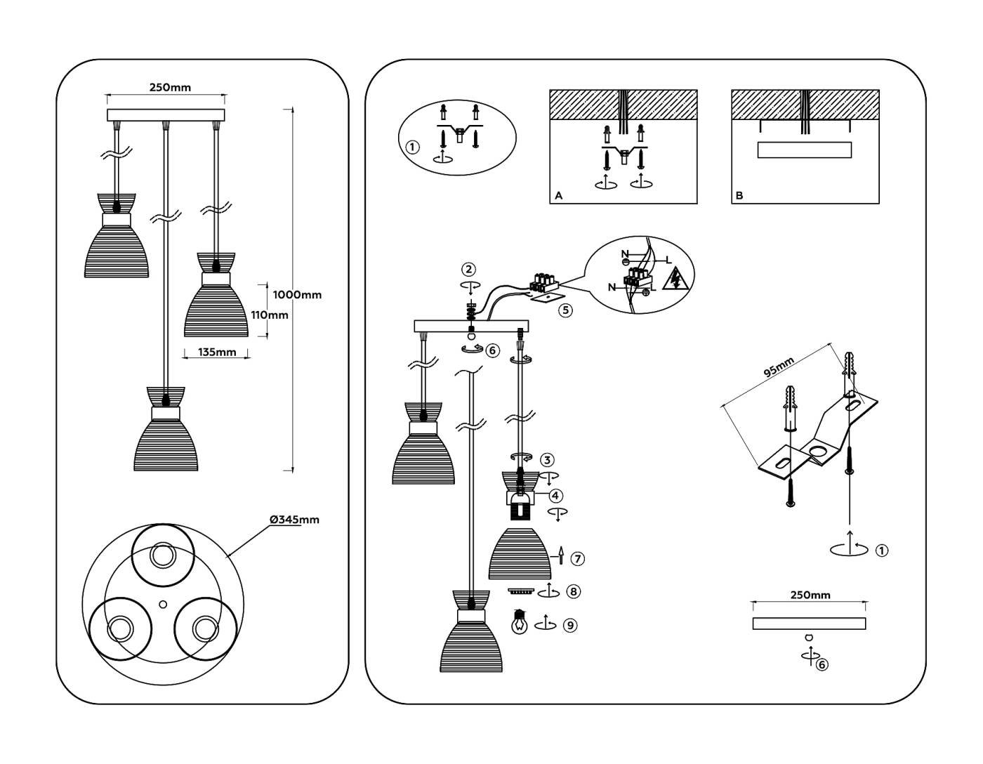 Светильник подвесной Ambrella Loft TR3402