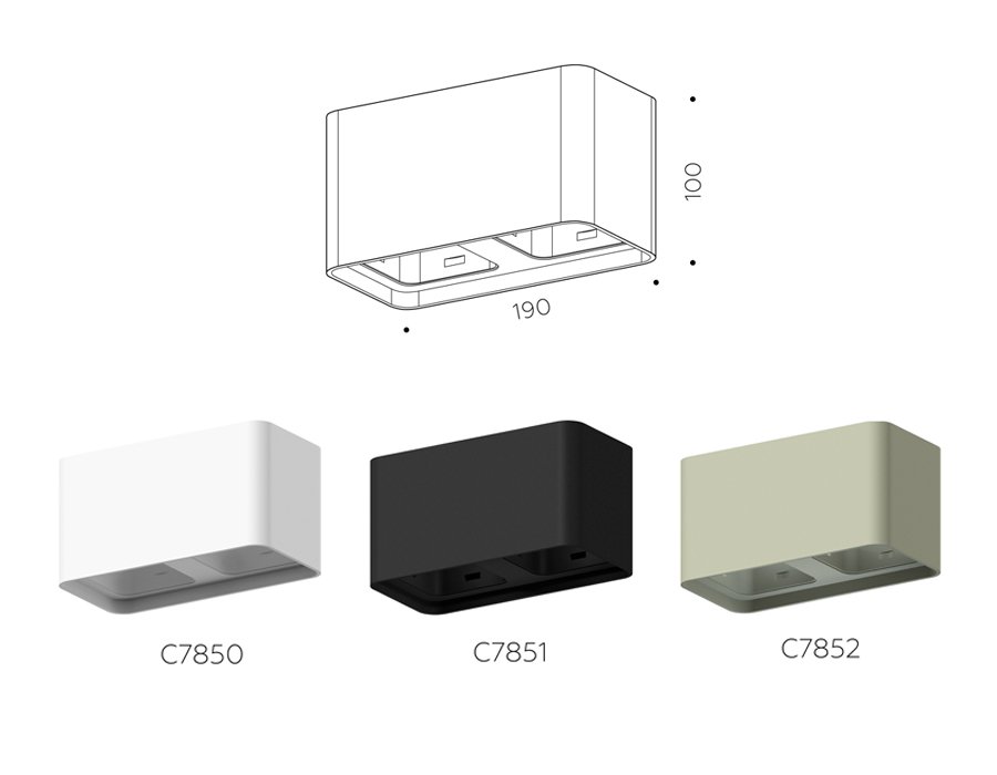 Корпус светильника накладной для насадок 70*70mm Ambrella Diy Spot C7852