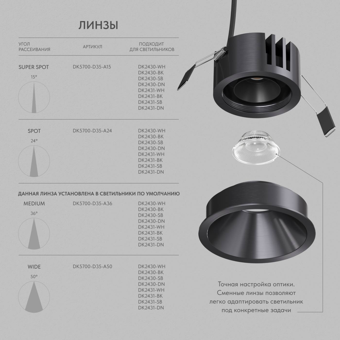 DK2431-DN Встраиваемый светильник SHINE GLOW Denkirs DK2431-DN