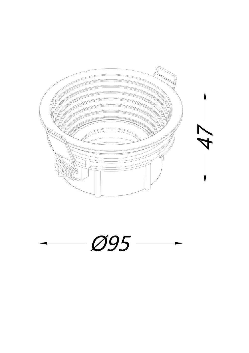 Корпус светильника встраиваемый, серия COMBO 4, SWG PRO 00-00004182