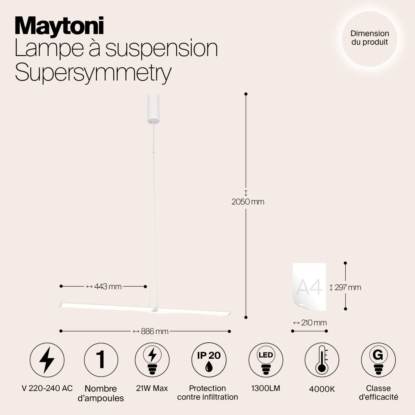 Светильник подвесной Maytoni Supersymmetry P096PL-L11WK1