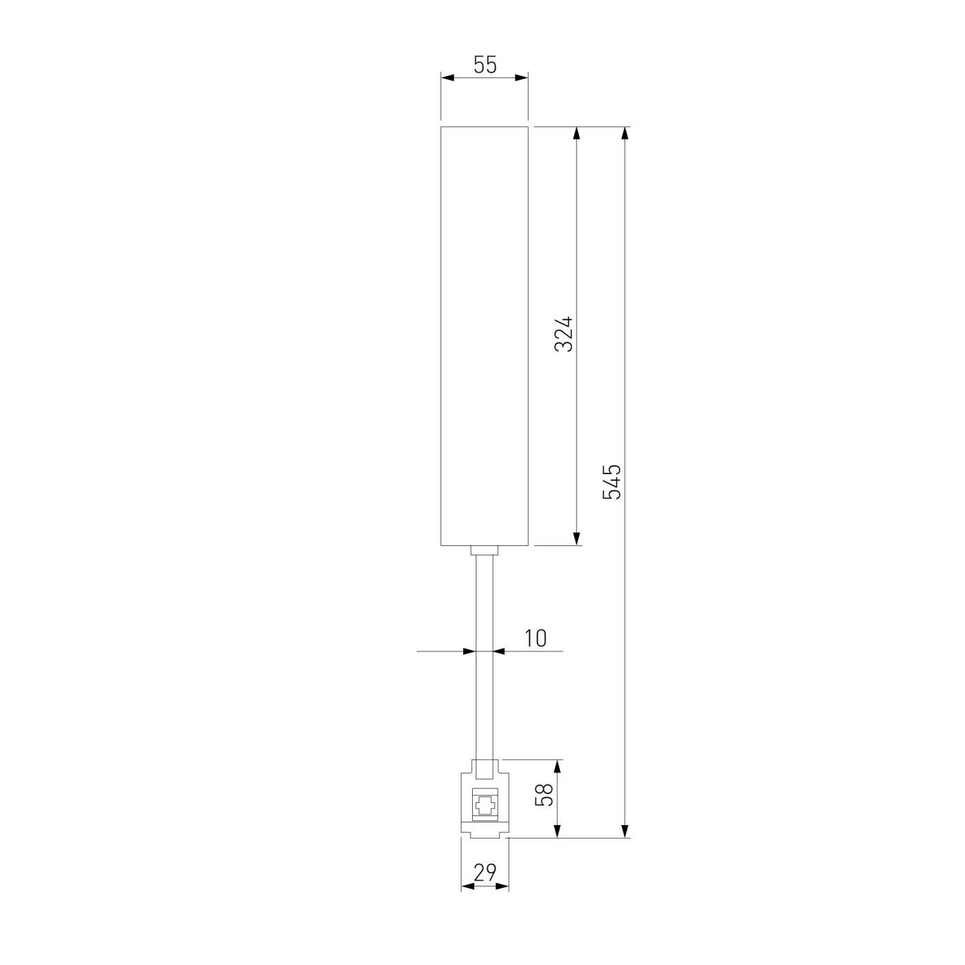 Esthetic Magnetic Декоративная стойка с вводом питания (с местом под трансформатор) h545mm MEDIUM 85146/00 Монтажный элемент Esthetic Magnetic Elektrostandard Esthetic Magnetic Декоративная стойка с вводом питания (с местом под трансформатор) h545mm MEDIUM 85146/00
