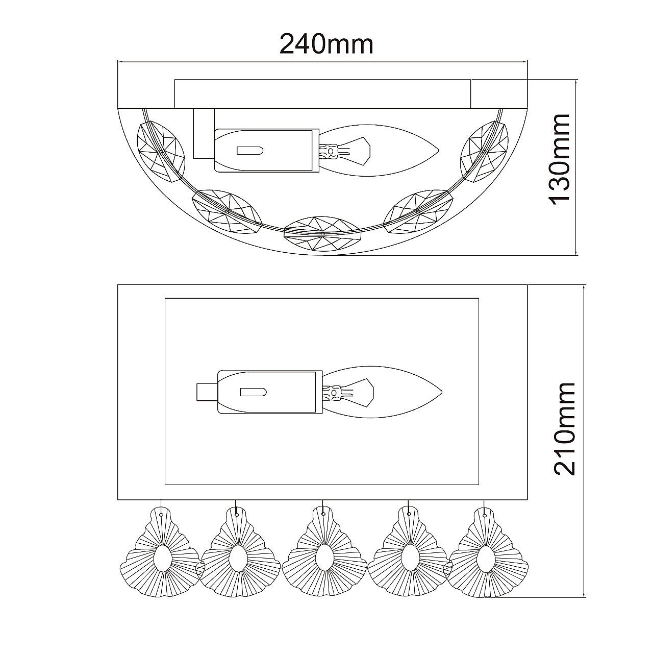 465026601 Настенное бра MW Light Жаклин 465026601