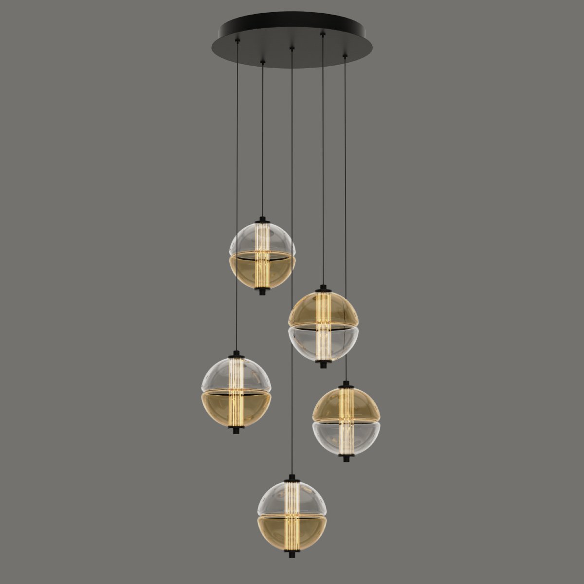 Светильник подвесной Delight Collection MD24022079 MD24022079-5A black/amber