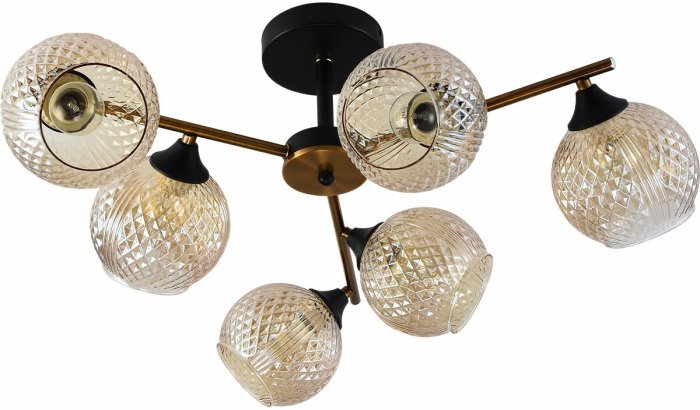 Потолочная люстра 11341-0.3-06 GOLD BRONZE+BK