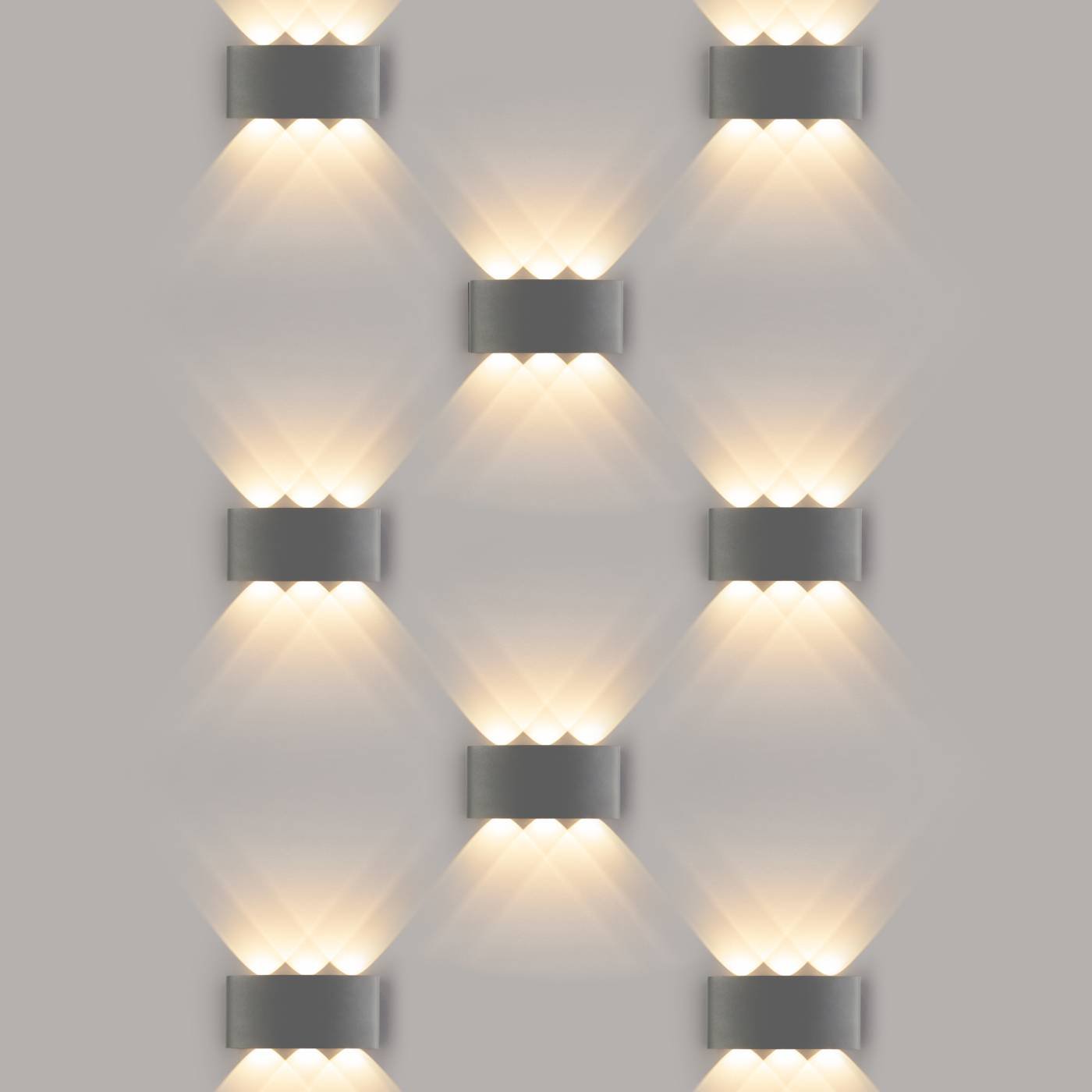 Уличный настенный светильник Elektrostandard 1551 1551 TECHNO LED TWINKY TRIO серый