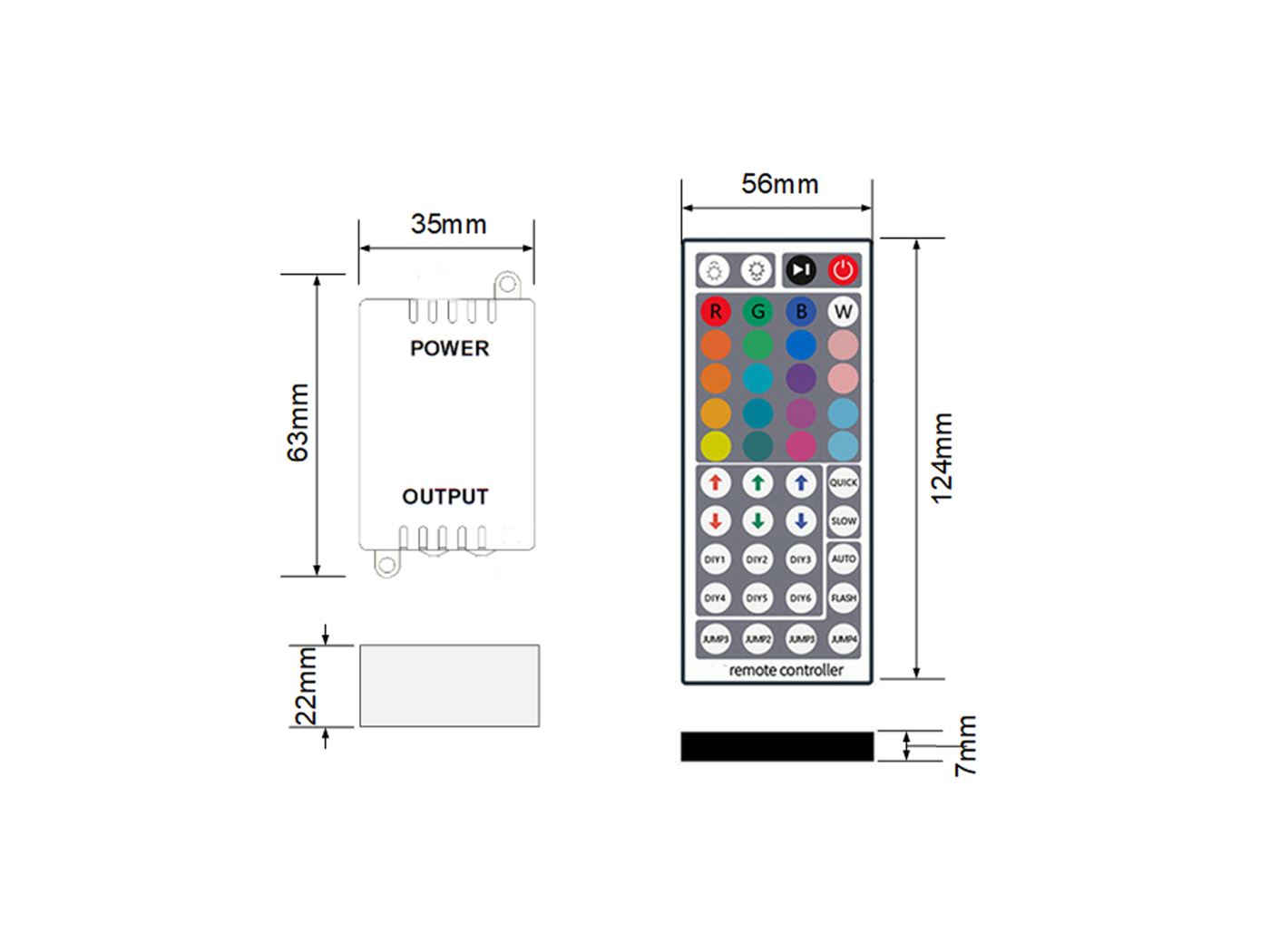 LED MIX RGB controller инфракрасный 6А 72W 44к, IR-RGB-44-6A, SWG Standard 00000000232