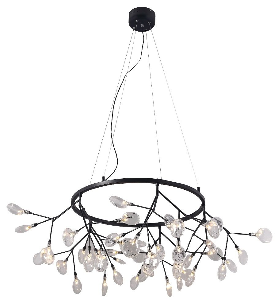 EVITA SP45 D BLACK/TRANSPARENT Подвесная люстра Crystal Lux EVITA SP45 D BLACK/TRANSPARENT