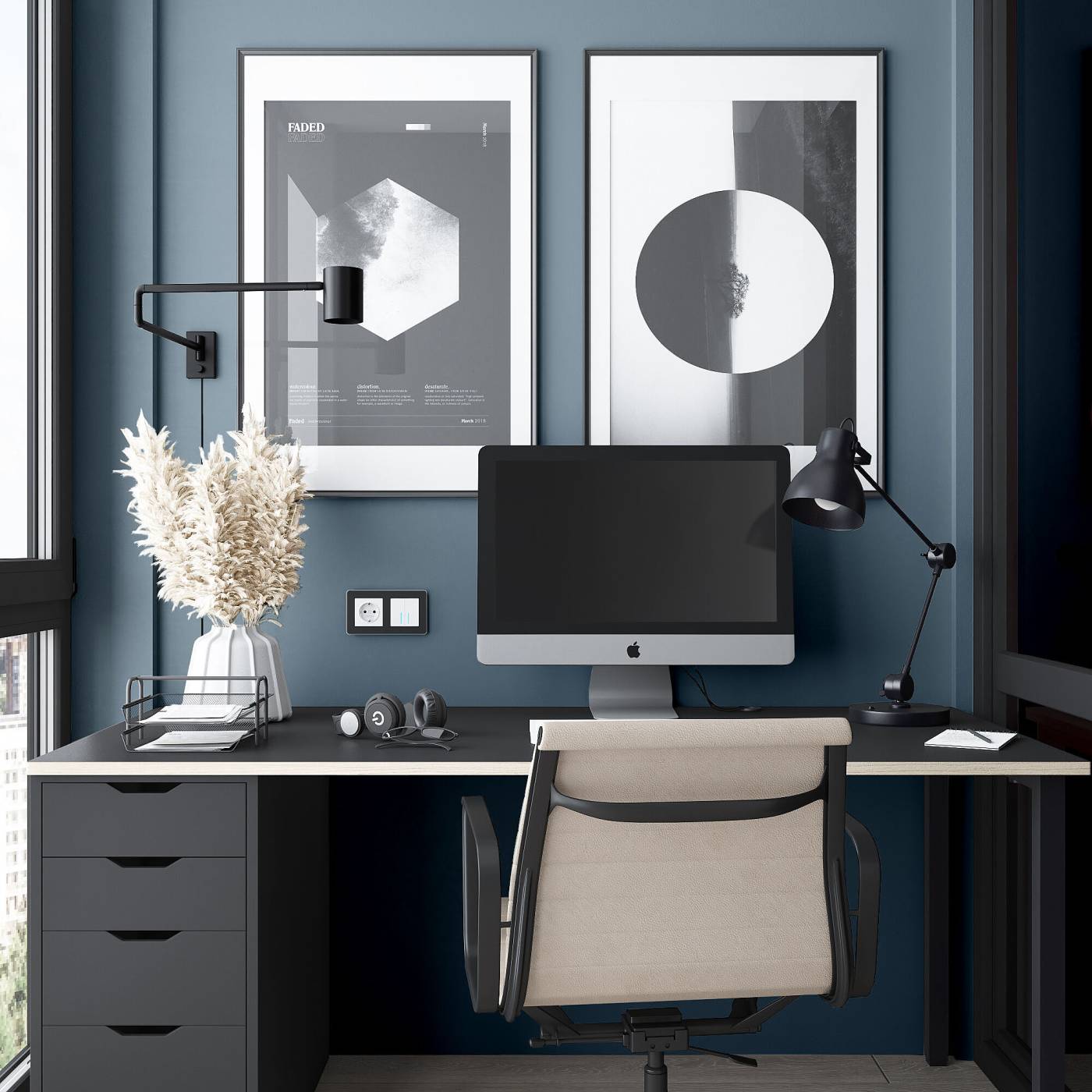 Рамка Werkel Platinum черный алюминий W0022608/ Рамка на 2 поста Platinum (черный алюминий)