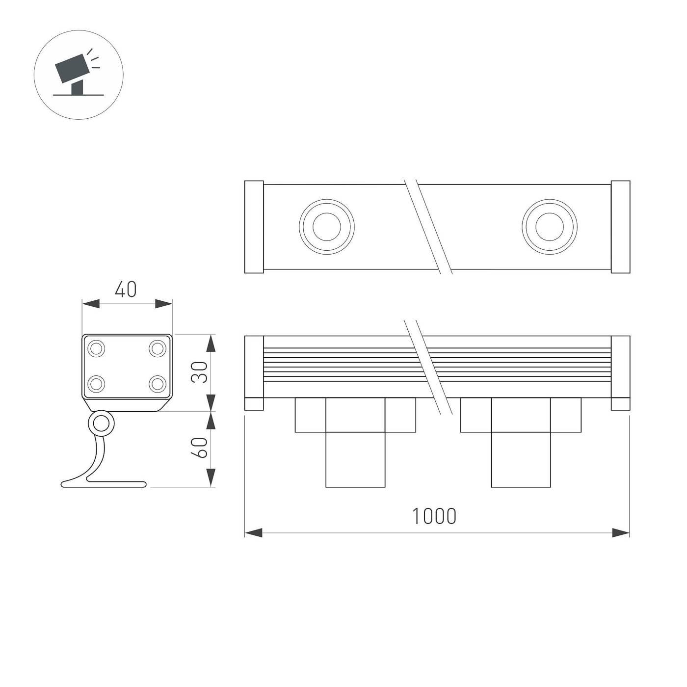 024300(1) Прожектор уличный Arlight Line Wallwasher 024300(1)