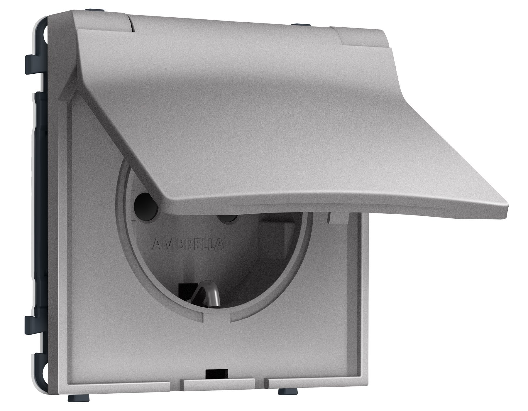 MS508010 MS508010 Комплект механизма электрической розетки SIGMA Сталь матовый 50Hz 2P+E с/з с/ш и крышкой IP44 16A-250V QUANT PRO (SP5080, PR141)