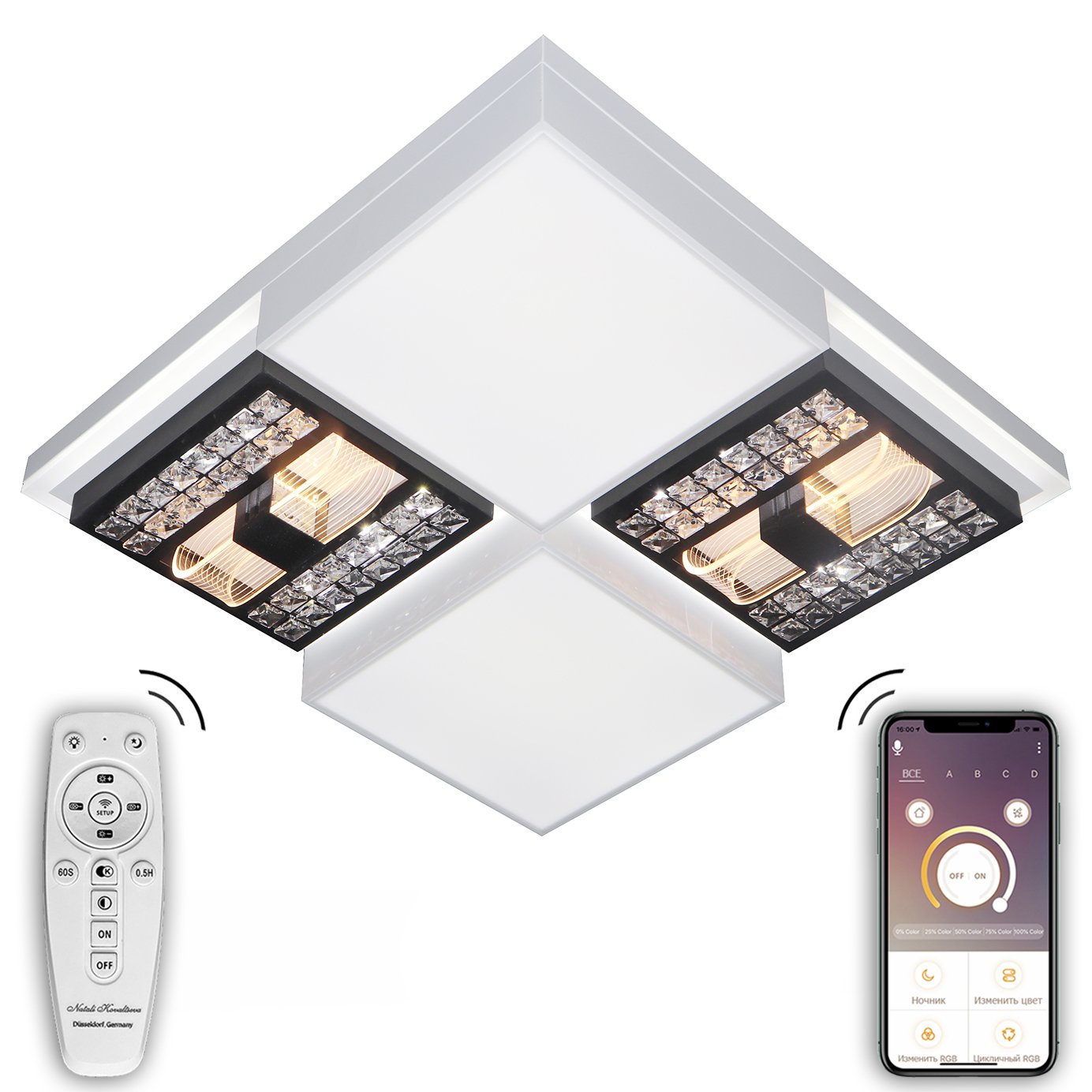 HIGH-TECH LED LAMPS 82011 Потолочная люстра с пультом High-Tech Led Lamps Natali Kovaltseva HIGH-TECH LED LAMPS 82011