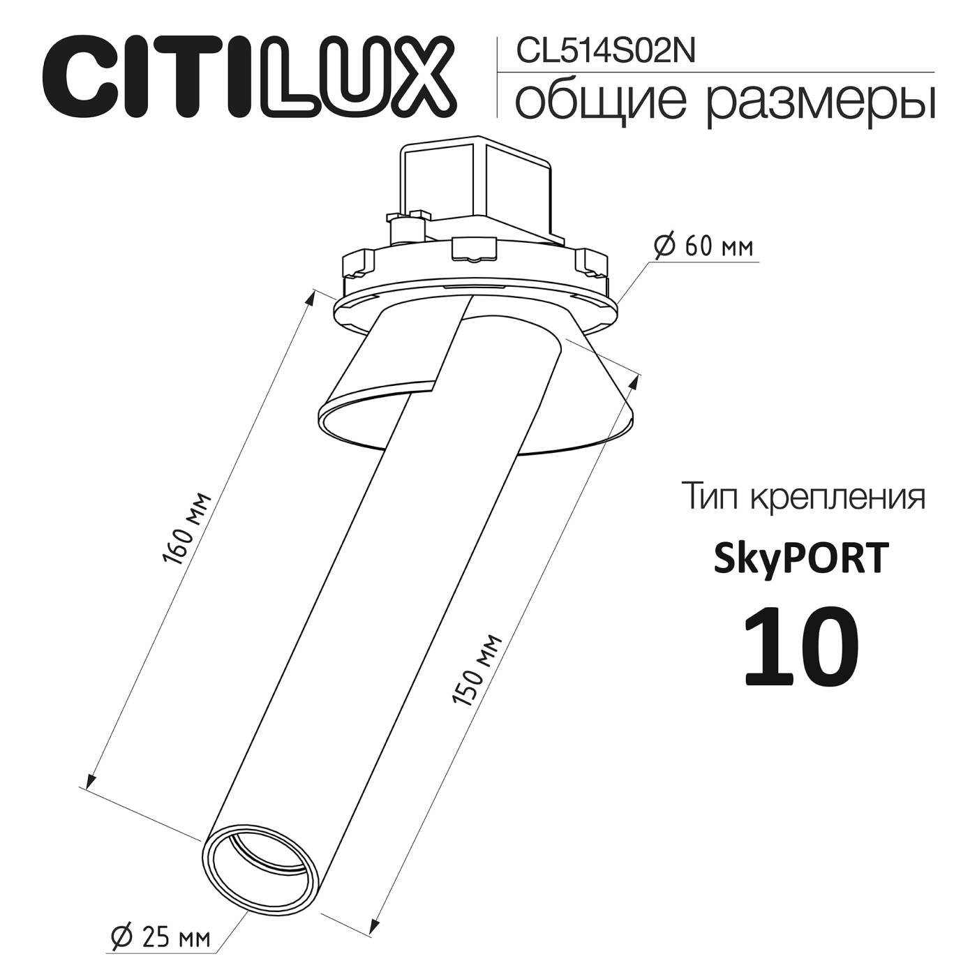 CL514S02N Встраиваемый светильник STEK Citilux CL514S02N