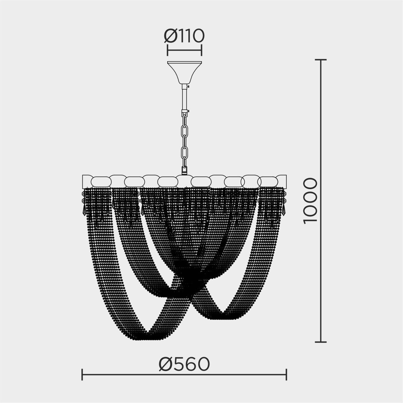 ML.316.9 BS Подвесная люстра ML Modelux ML.316.9 BS