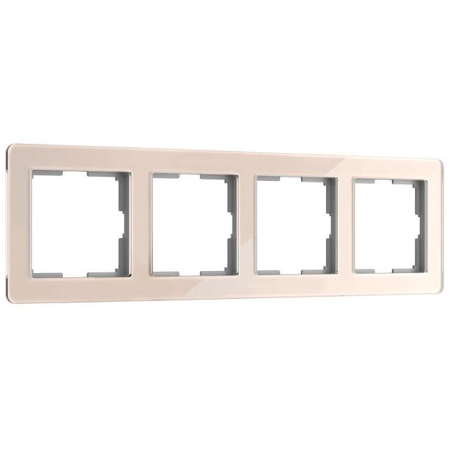 W0042743/ Рамка на 4 поста Acrylic (айвори) Рамка Werkel W0042743/ Рамка на 4 поста Acrylic (айвори)