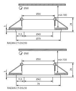 Встраиваемый светильник Kanlux Radan 7362