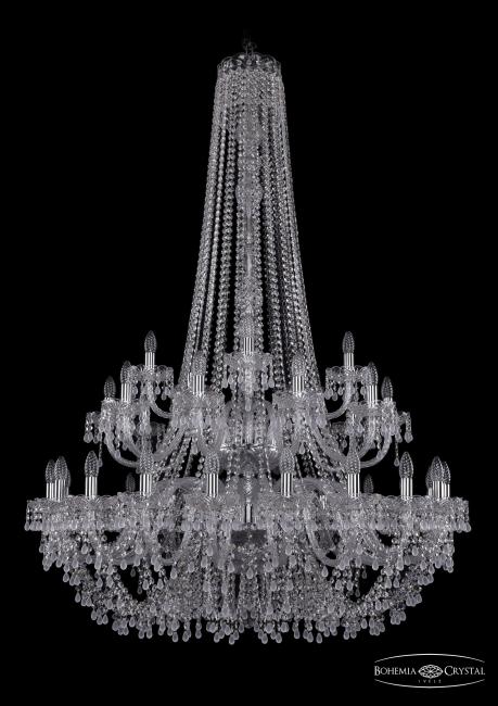 1410/20+10+5/400/h-160/2d Ni V0300 Подвесная хрустальная люстра 1410 Bohemia 1410/20+10+5/400/h-160/2d Ni V0300