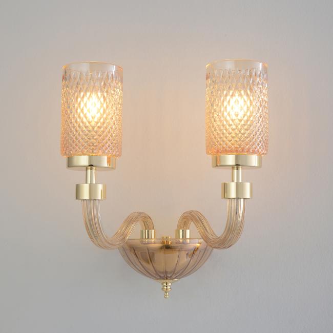 Настенное бра Crystal Lux Silvestro SILVESTRO AP2 AMBER
