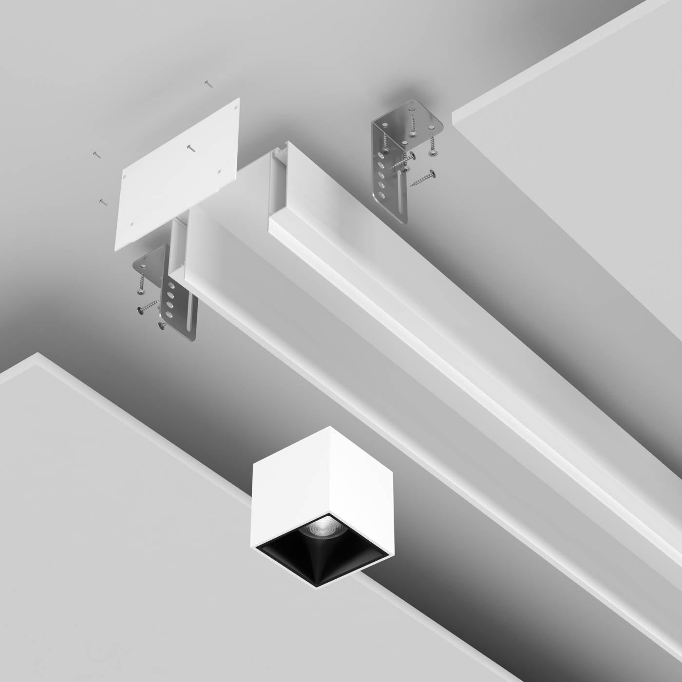 Профиль Maytoni Алюминиевый Профиль ALM-11681-PL-W-2M