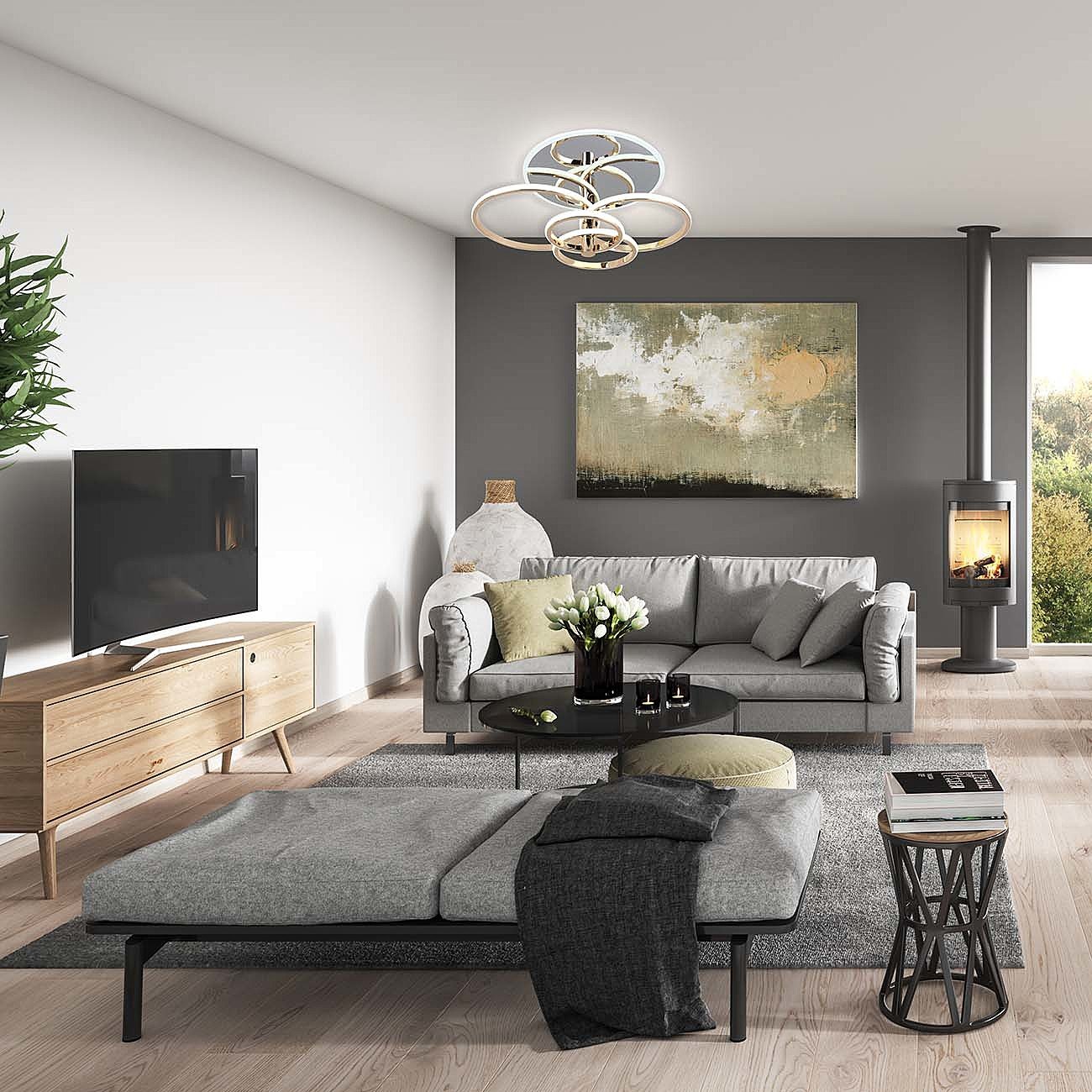 Потолочная люстра Escada Contour 10213/4LED BL Chrome