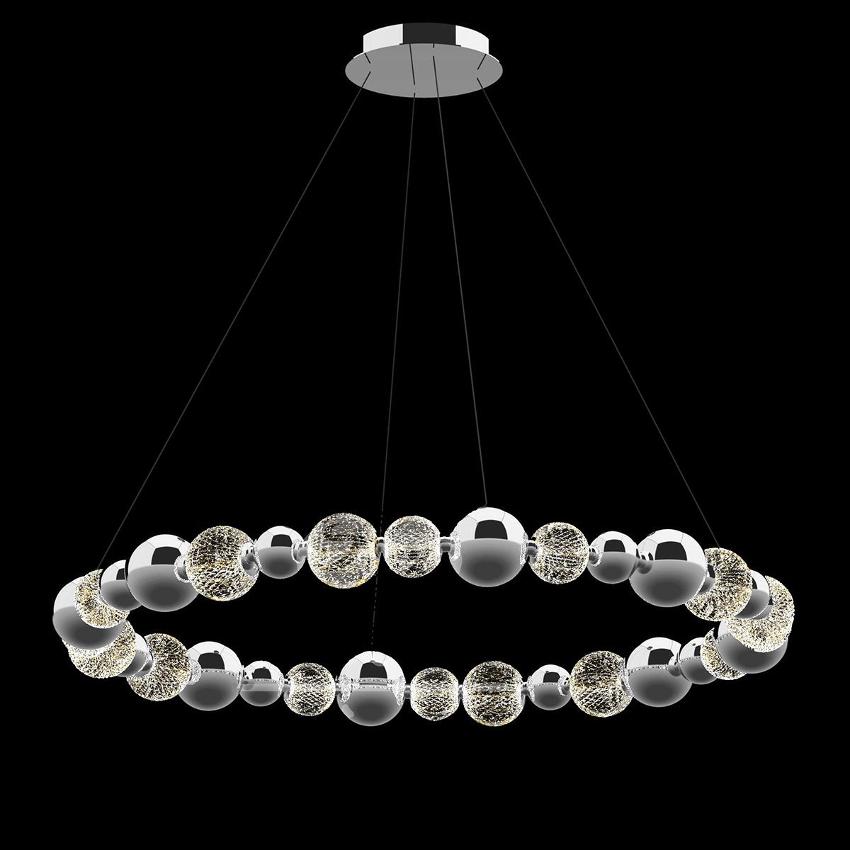 MD21001002-1F chrome Подвесная люстра Delight Collection Elliot Diamante MD21001002-1F chrome