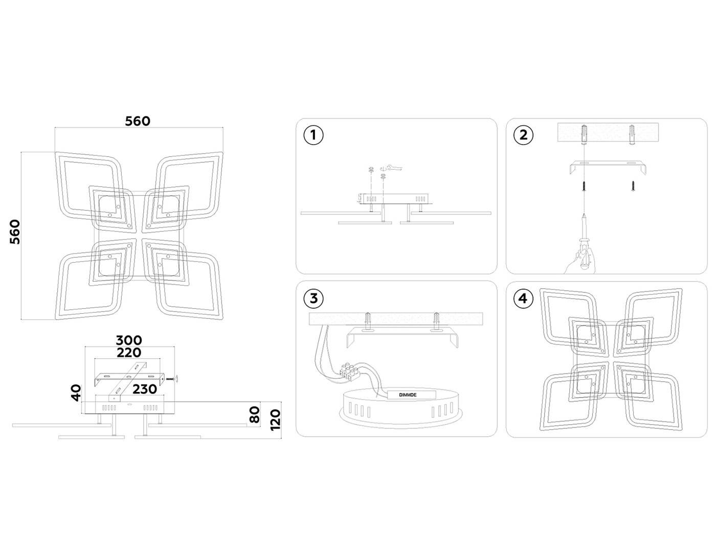 Потолочная люстра Ambrella Original FA8911
