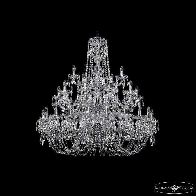 1402/20+10+5/400/3d Ni Подвесная хрустальная люстра 1402 Bohemia 1402/20+10+5/400/3d Ni