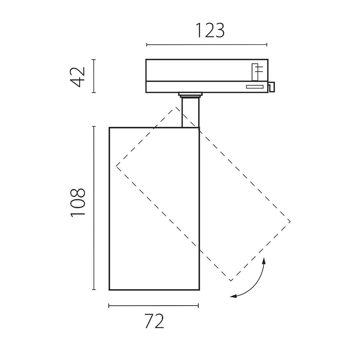 Трековый светильник Lightstar Alta Base A5247QT36G