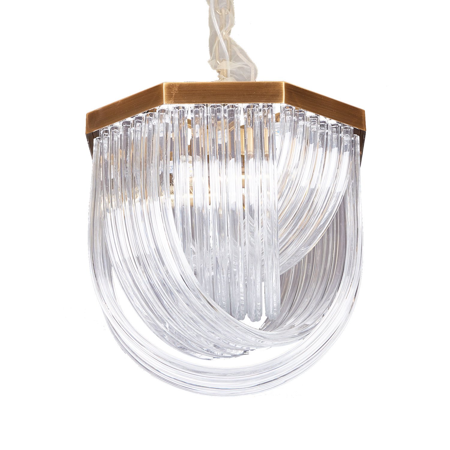 A001-400 L4 brass/clear Подвесная люстра Delight Collection Murano Glass A001-400 L4 brass/clear