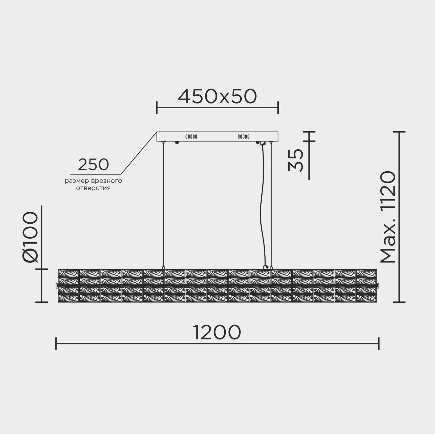 ML.340.1200 GD Подвесной светильник ML Modelux ML.340.1200 GD