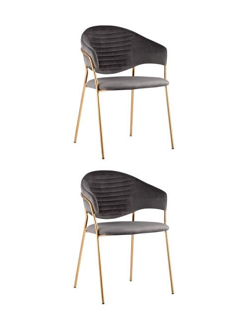 Комплект стульев Stool Group Эвита FDC8022 DARK GREY FUT-81 X2