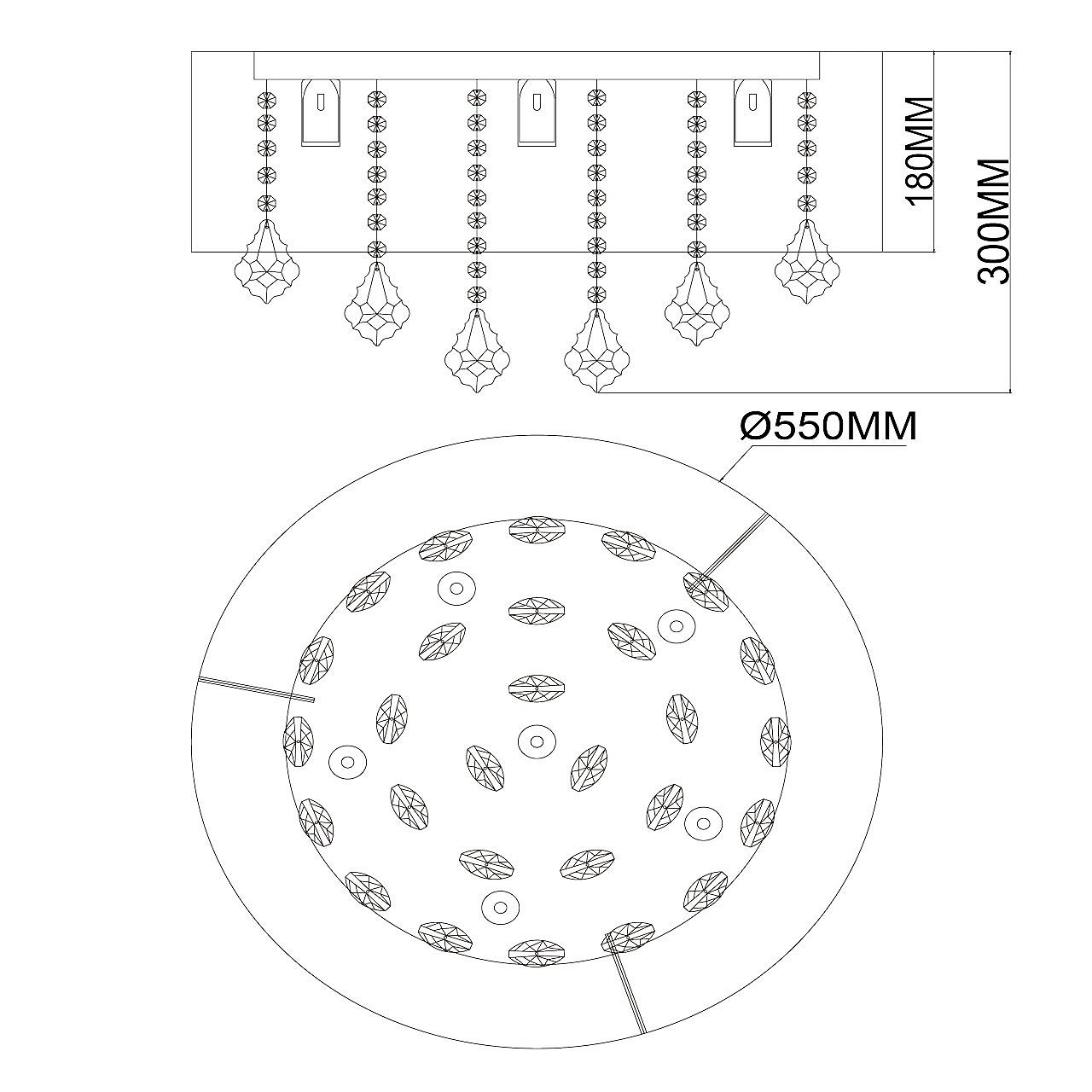 Потолочная люстра MW Light Жаклин 465016006