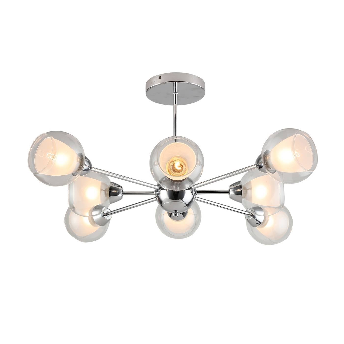 Потолочная люстра ЭкономСвет 60209 60209/8CR WT+CL