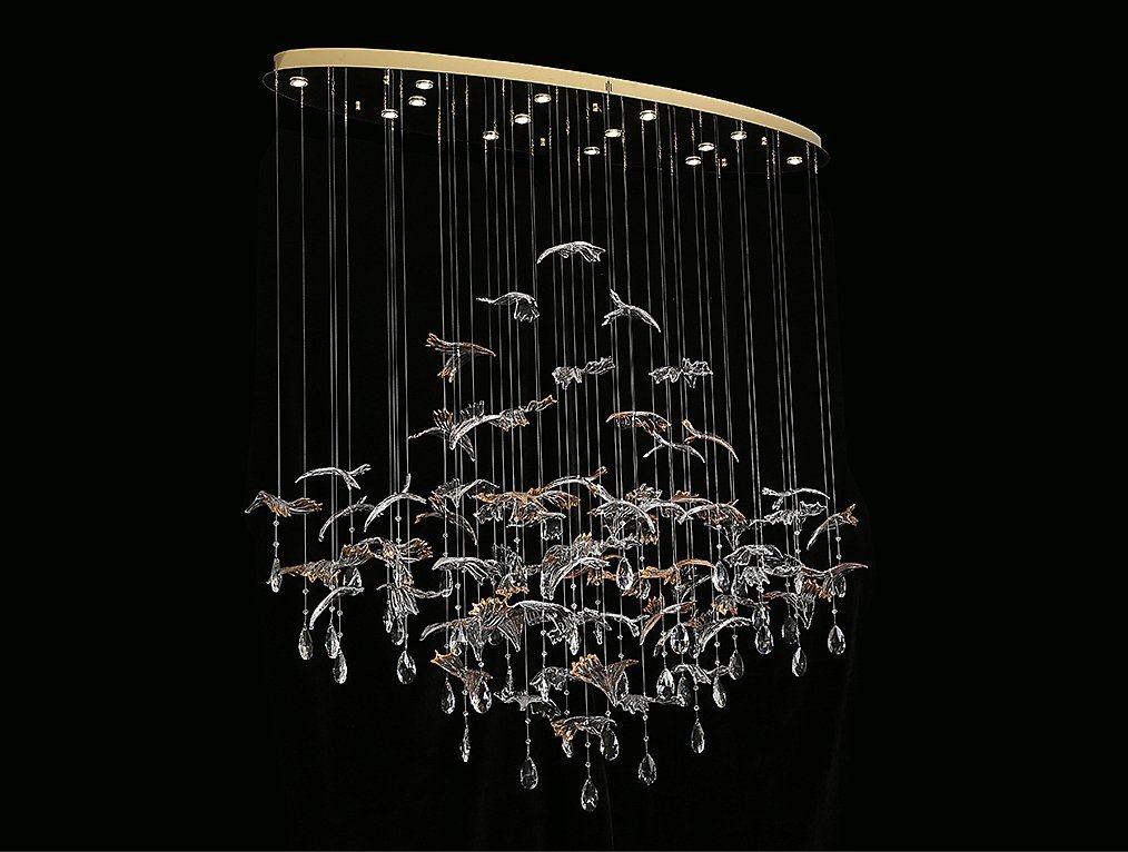 8220/140 С oval gold polished Люстра каскадная Newport Verona 8220/140 С oval gold polished