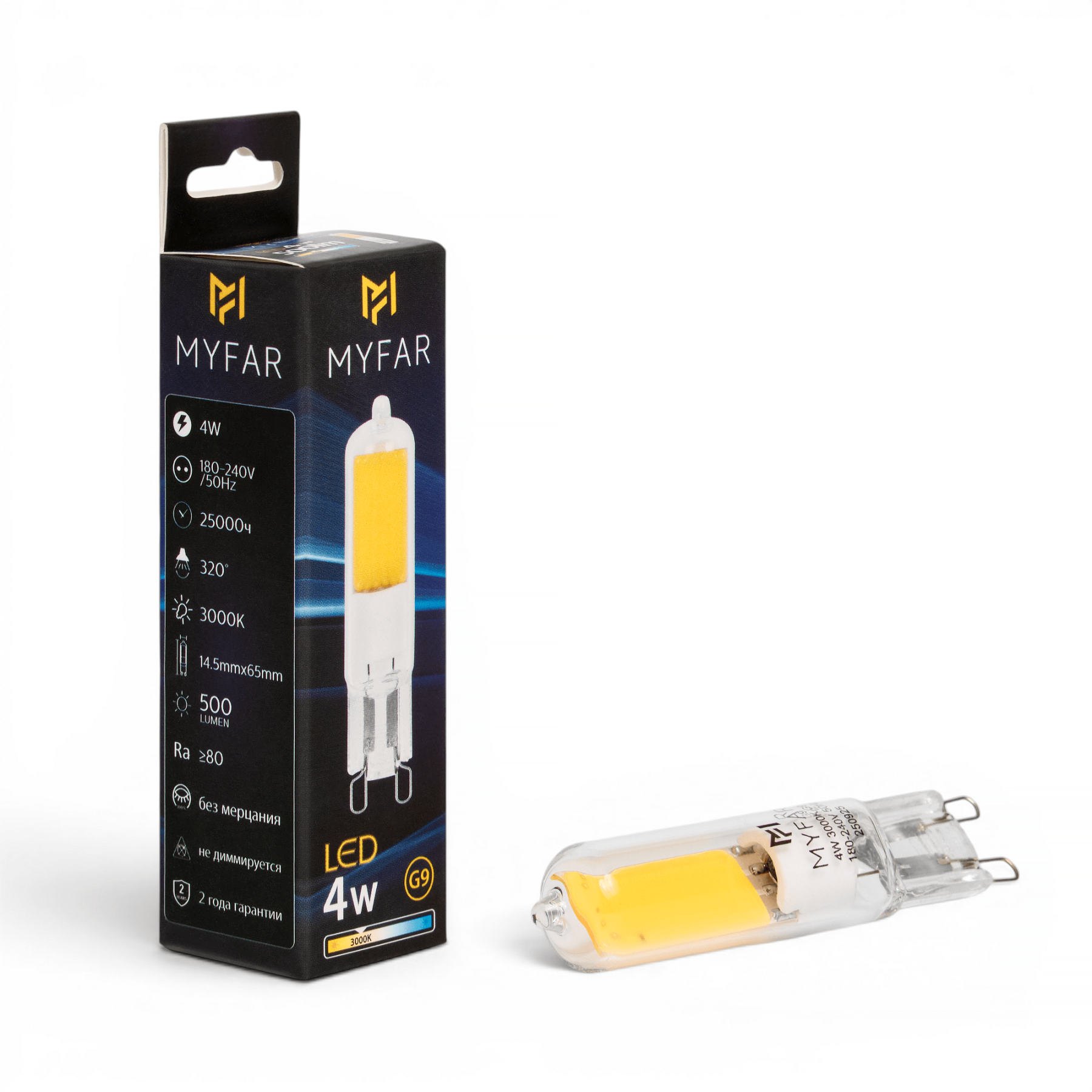 MB1101G9-4W3K Светодиодная лампочка Базис G9 MyFar MB1101G9-4W3K
