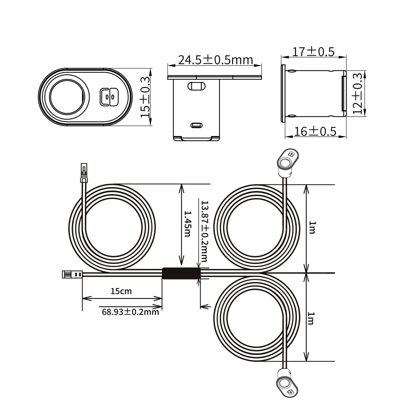 00-00045488 Датчик сенсорный открытие-закрытие двери SR-Wind- Dual Door, SWG Standard 00-00045488