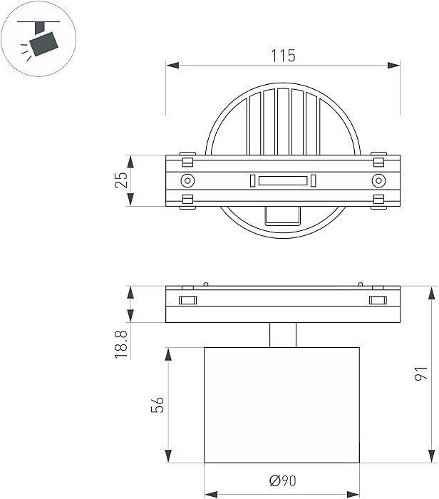 044473 Трековый светильник Arlight Mag-Vibe 044473