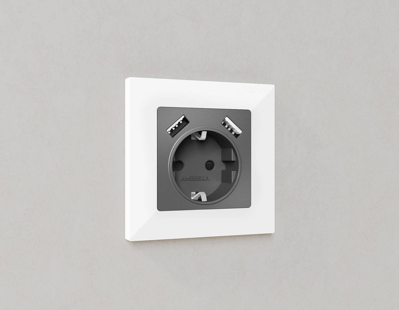 Розетка Ambrella Volt ALFA MA659010