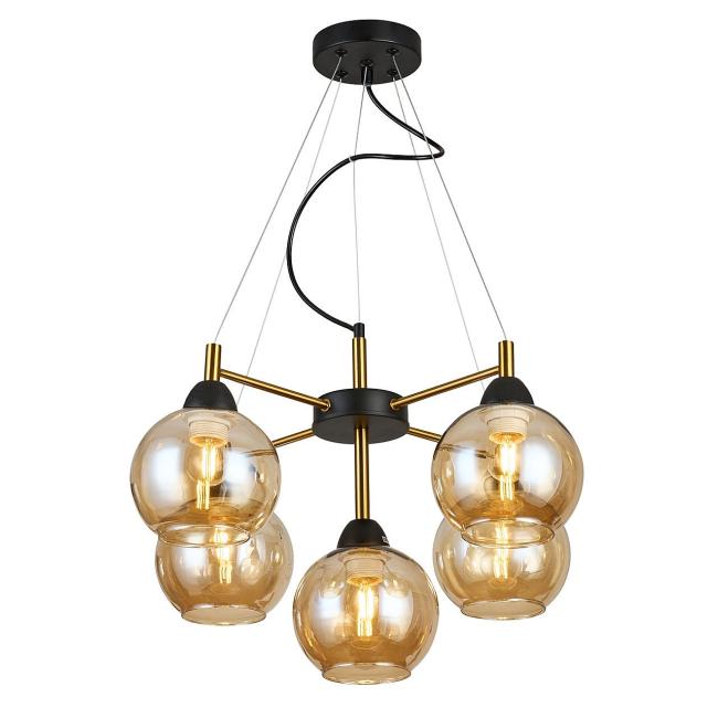 MD.9056-5-P-BK+COP Подвесная люстра IMEX MD.9056-5-P-BK+COP