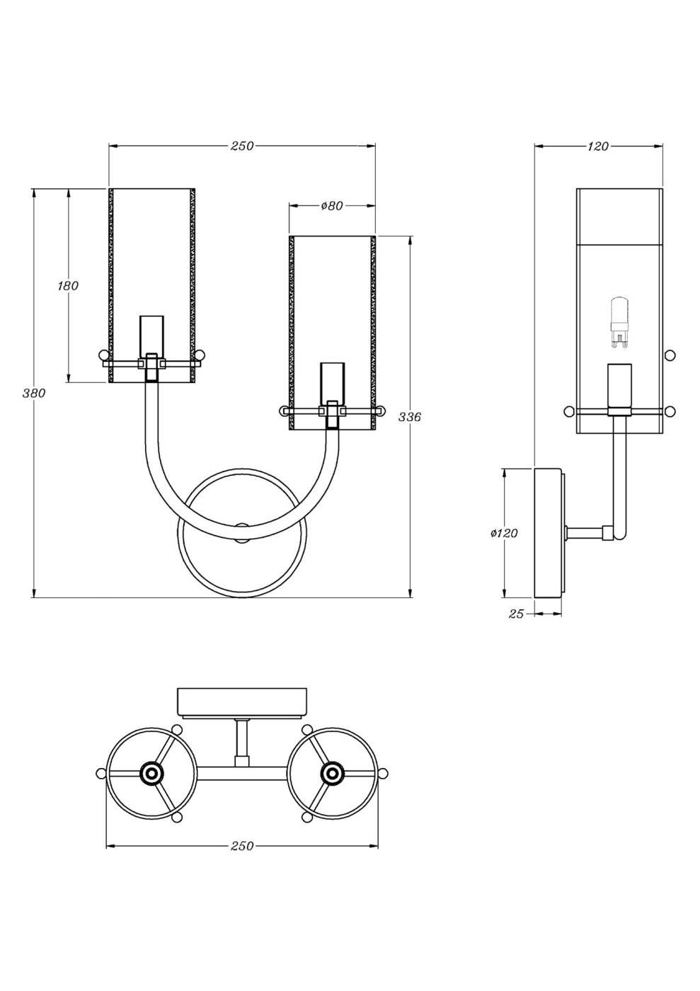 MOD223WL-02BS Настенное бра Maytoni Arco MOD223WL-02BS