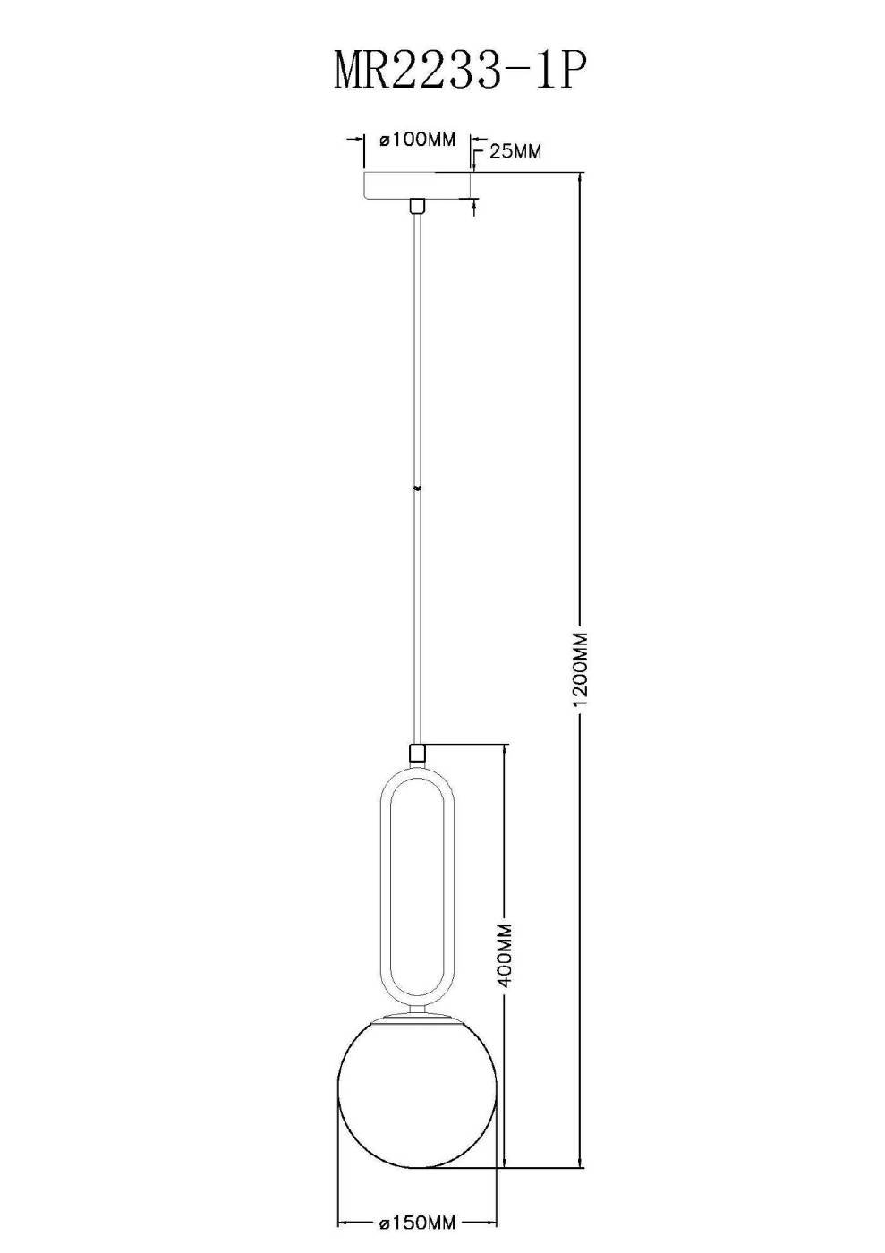 Светильник подвесной MyFar Pierre MR2233-1P