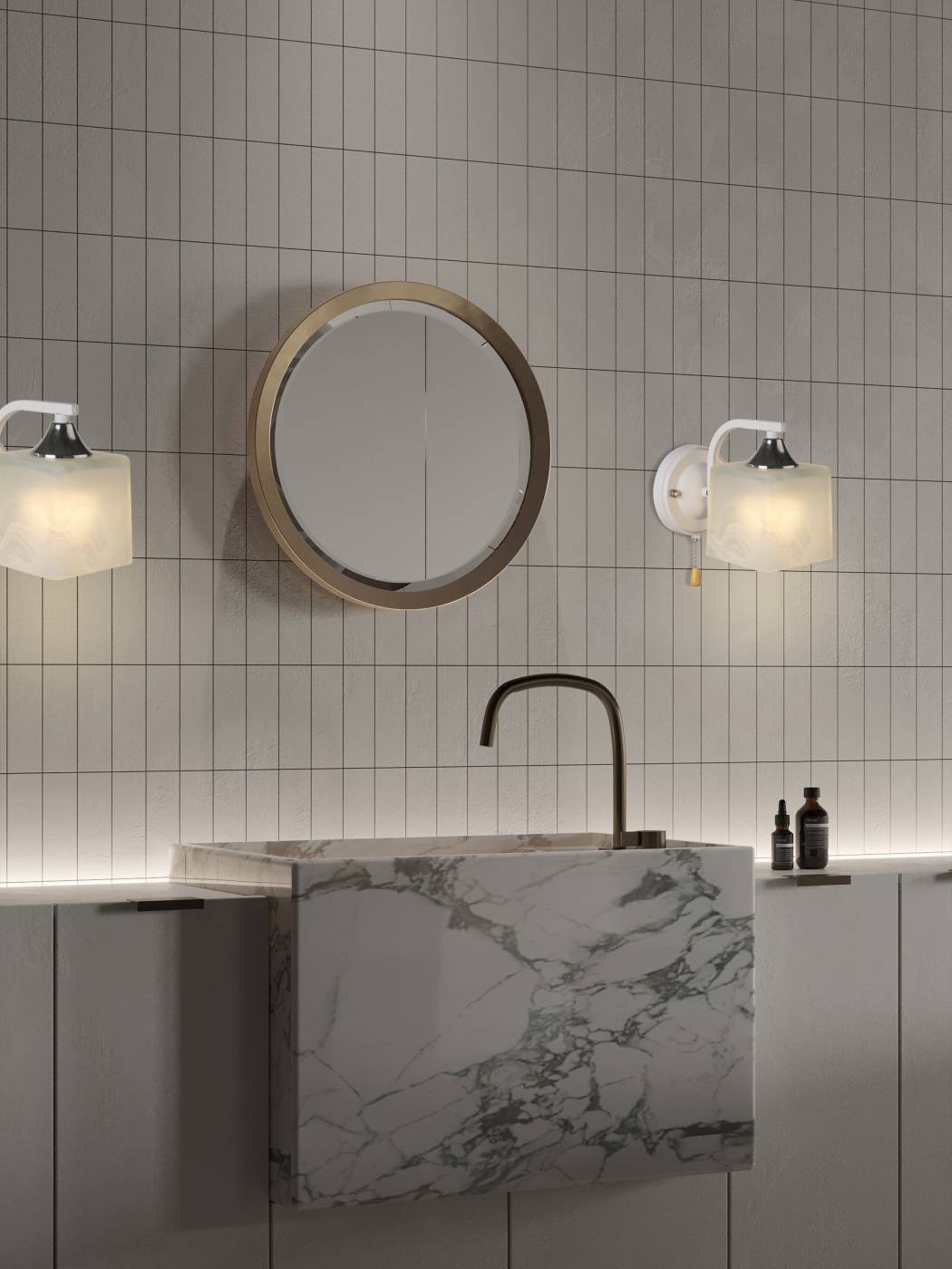 Настенное бра Мелодия Света Cube P6520-1W WT 000028847