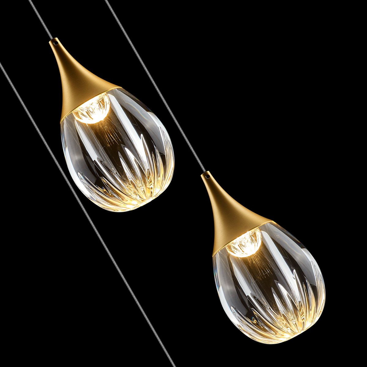 MD24001004-3A gold/clear Светильник подвесной Delight Collection Stilla MD24001004-3A gold/clear